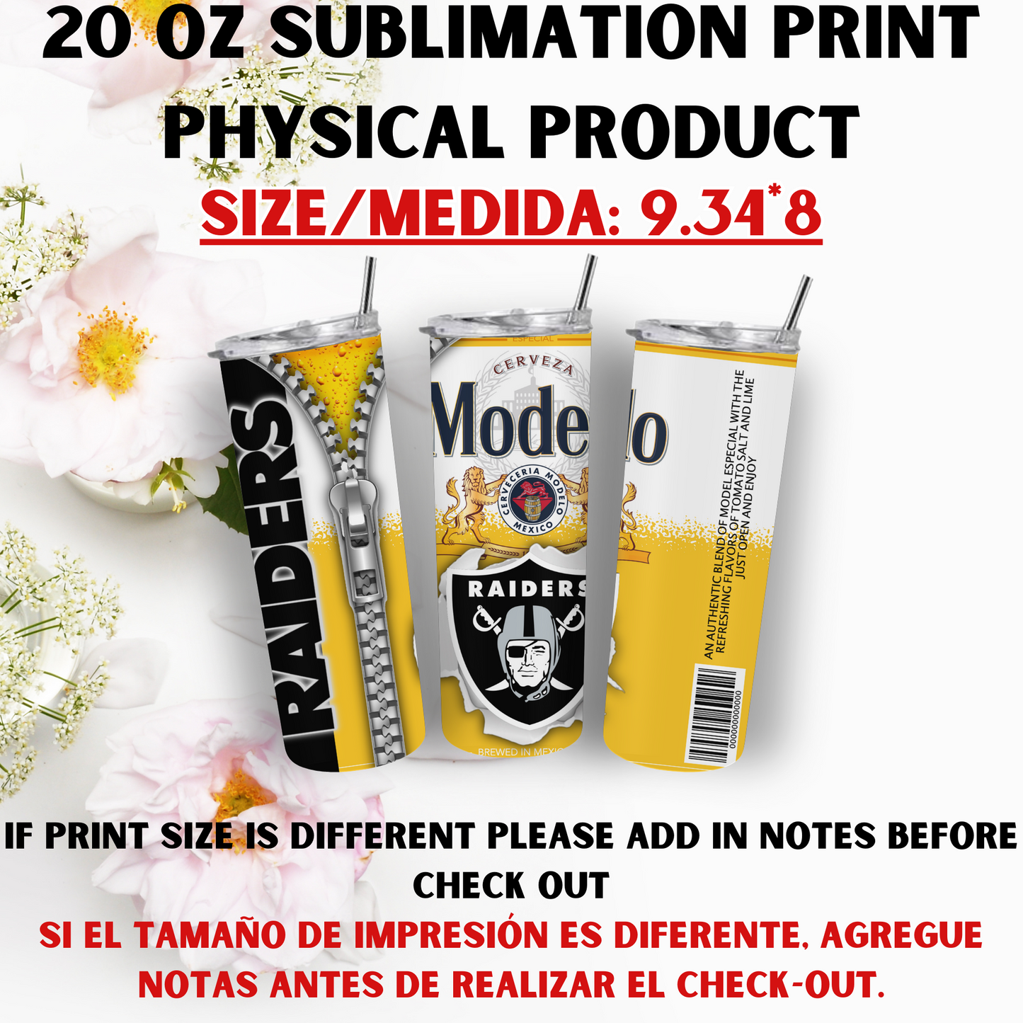 20 OZ SUBLIMATION PRINTS (SPORTS THEME)