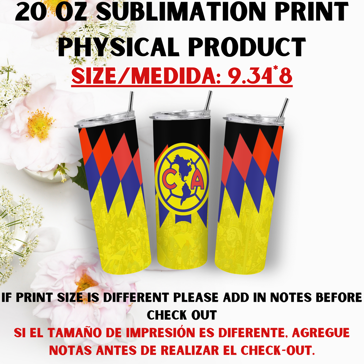 20 OZ SUBLIMATION PRINTS (SPORTS THEME)