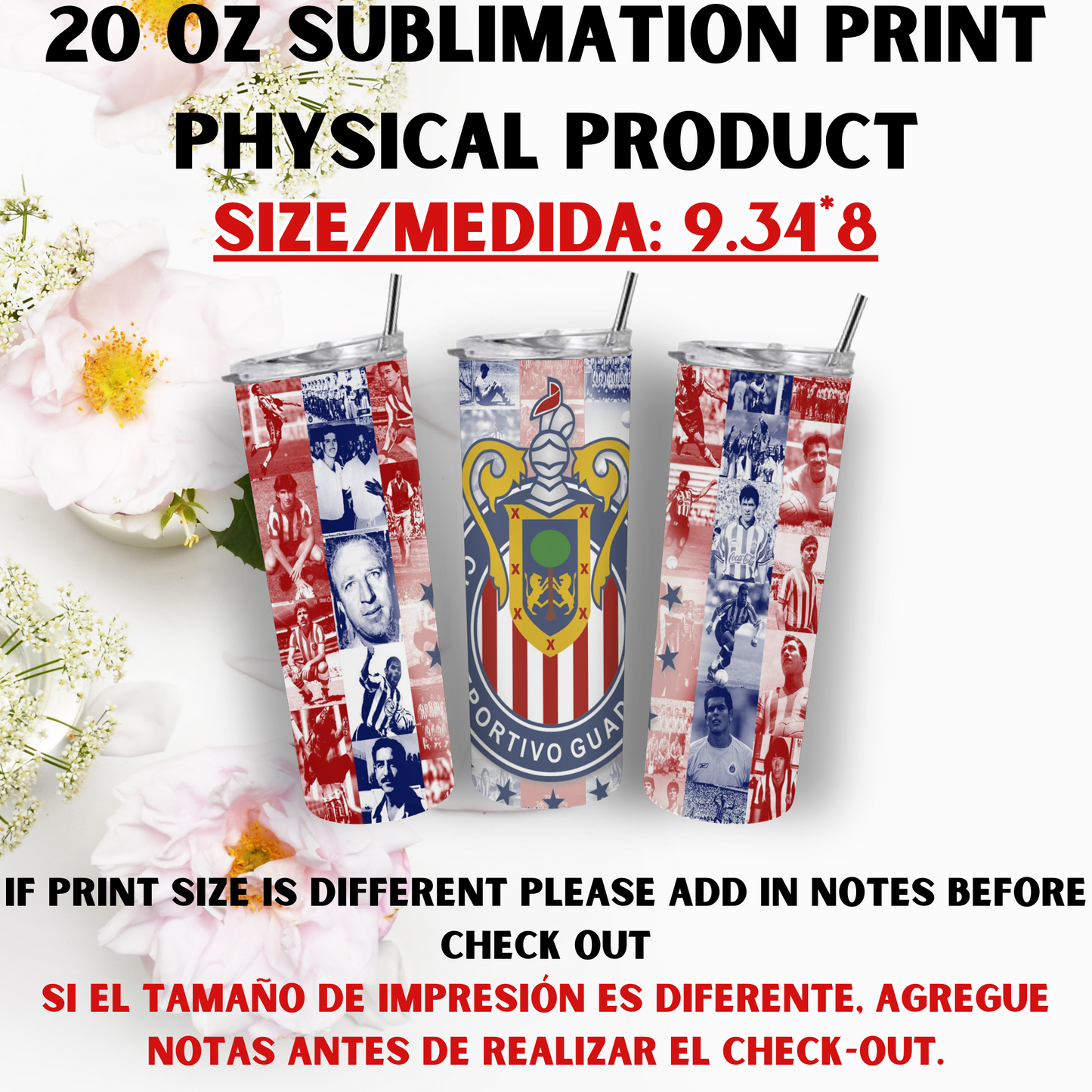20 OZ SUBLIMATION PRINTS (SPORTS THEME)