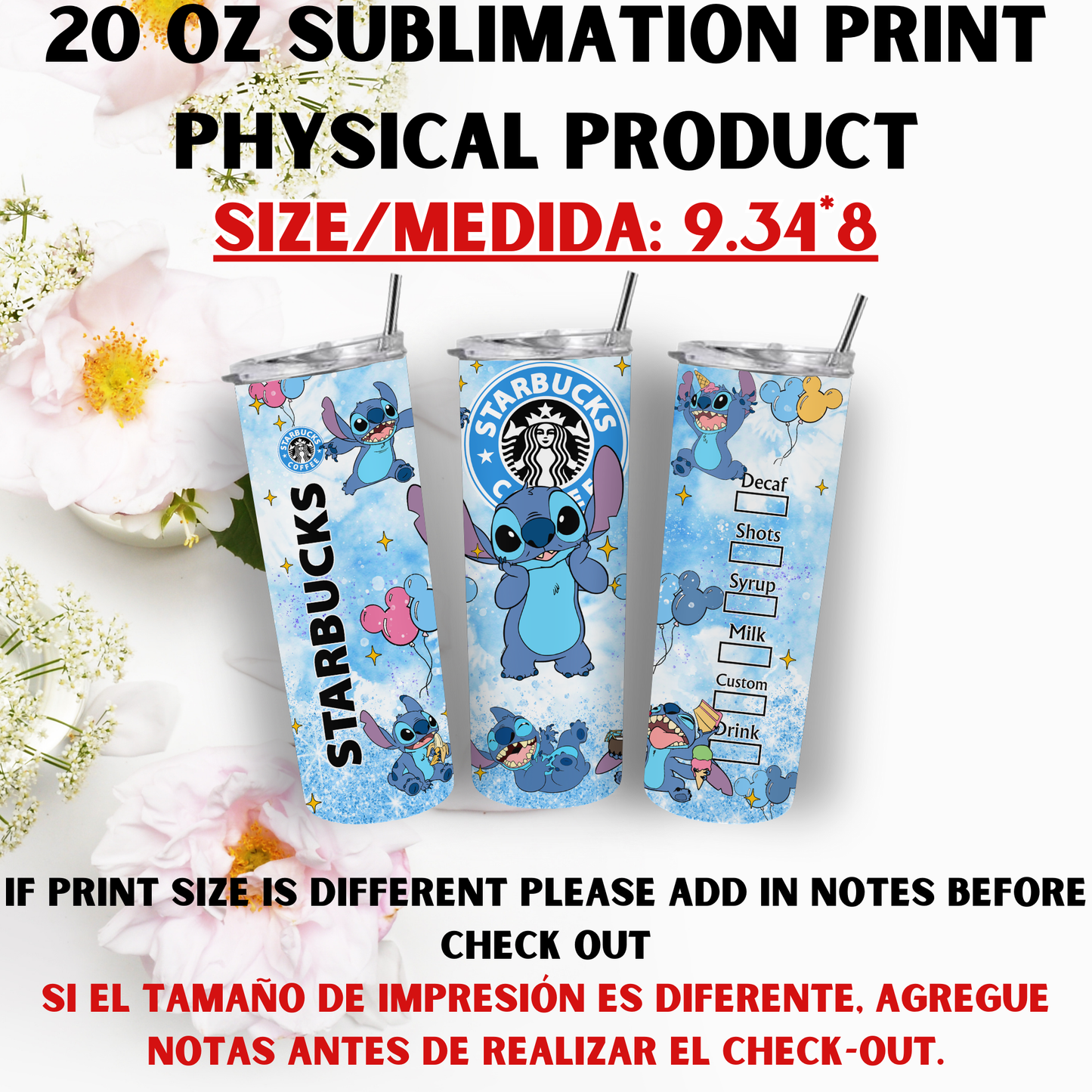 20 OZ SUBLIMATION PRINT (STITCH VIBES)