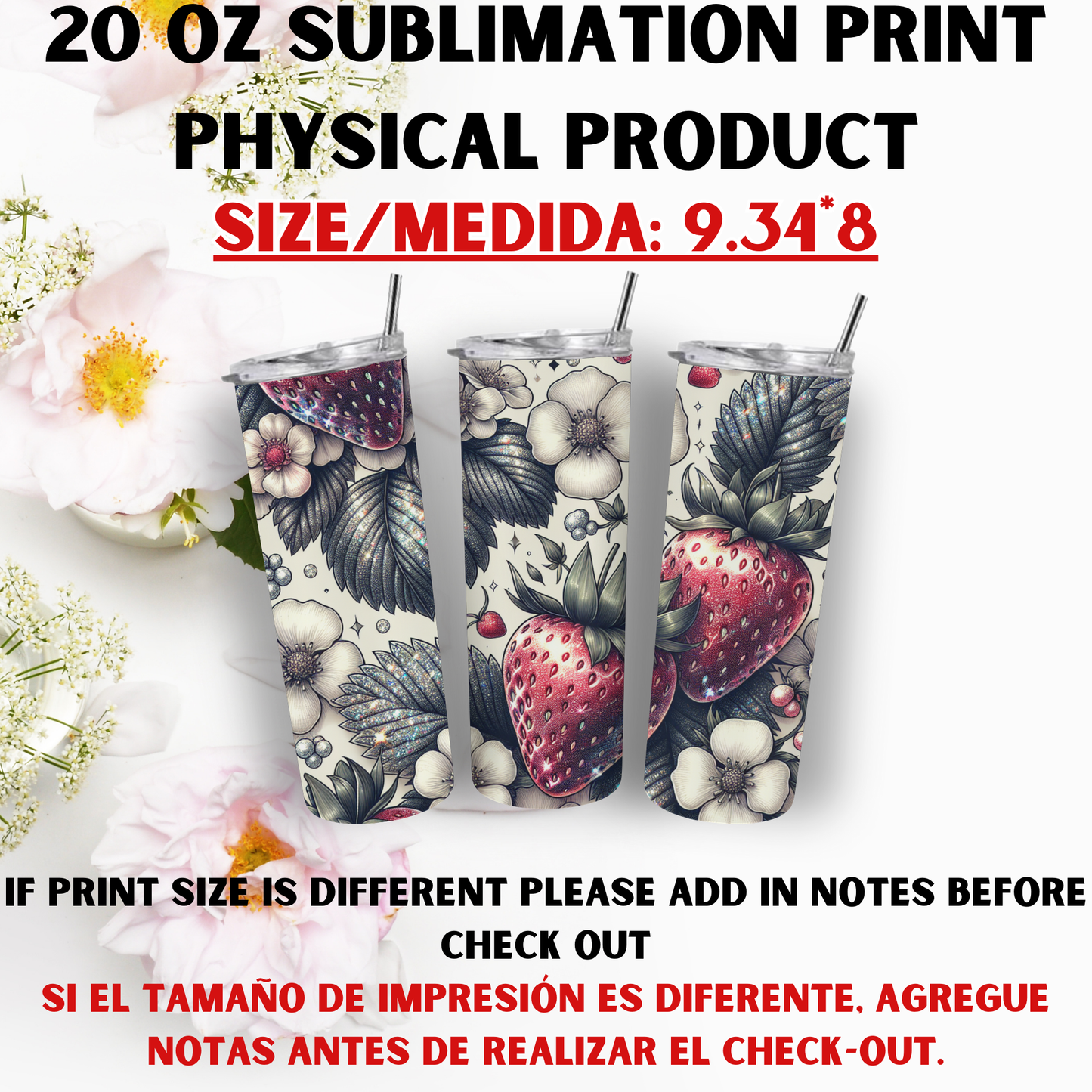 20 oz Sublimation Prints MIXED THEME (Physical Product)