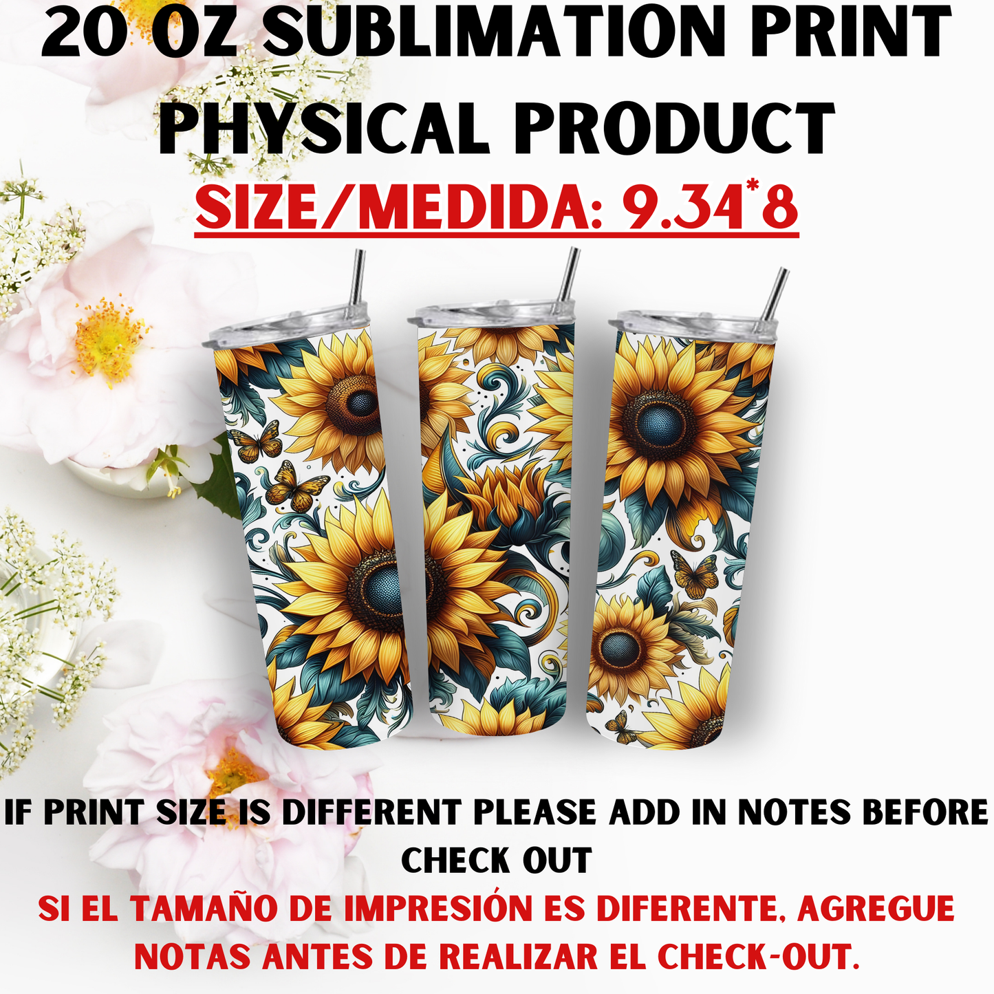 20 oz Sublimation Prints MIXED THEME (Physical Product)