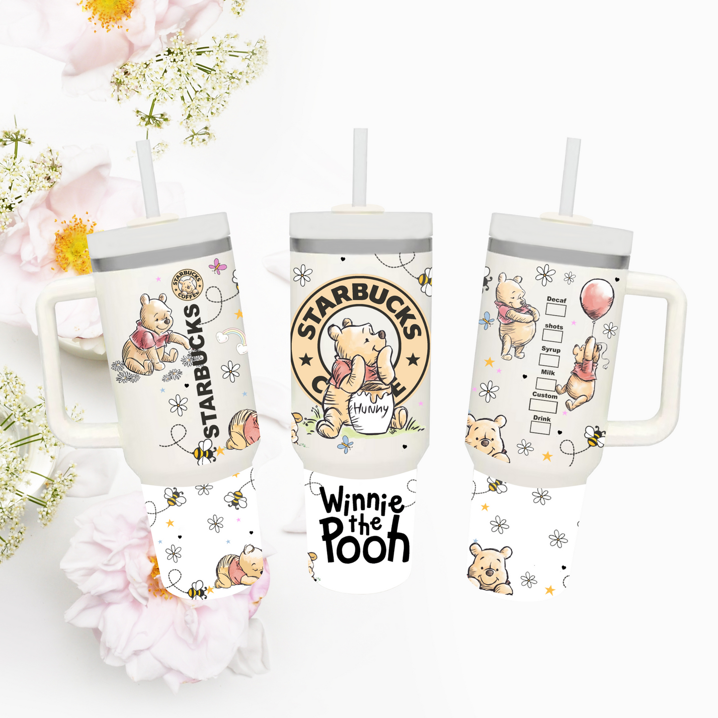 40 oz Tumblers ( Handle and Lid COLOR MAY VARY)