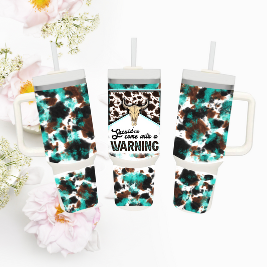 40 oz Tumblers ( Handle and Lid COLOR MAY VARY)