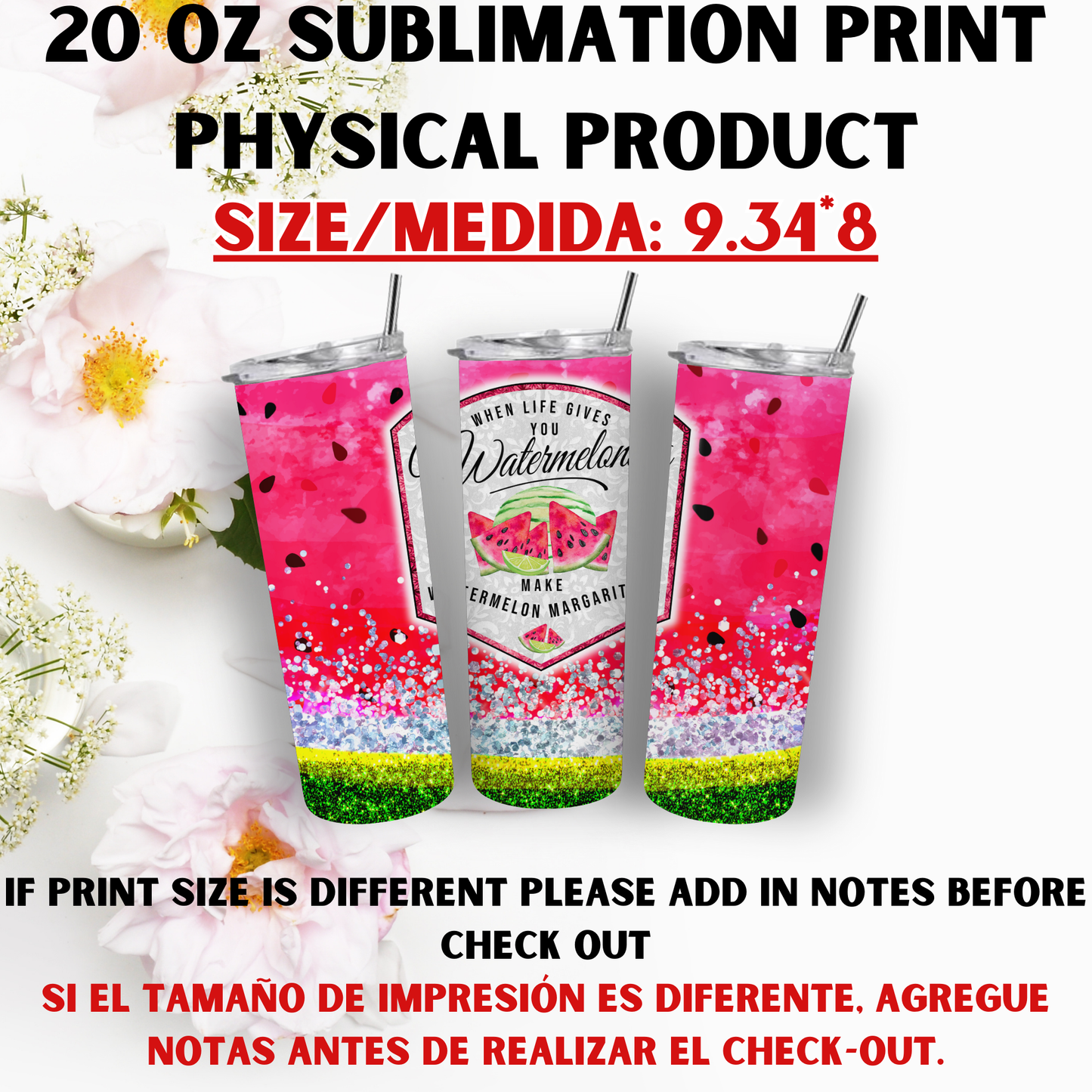 20 oz Sublimation Prints MIXED THEME (Physical Product)