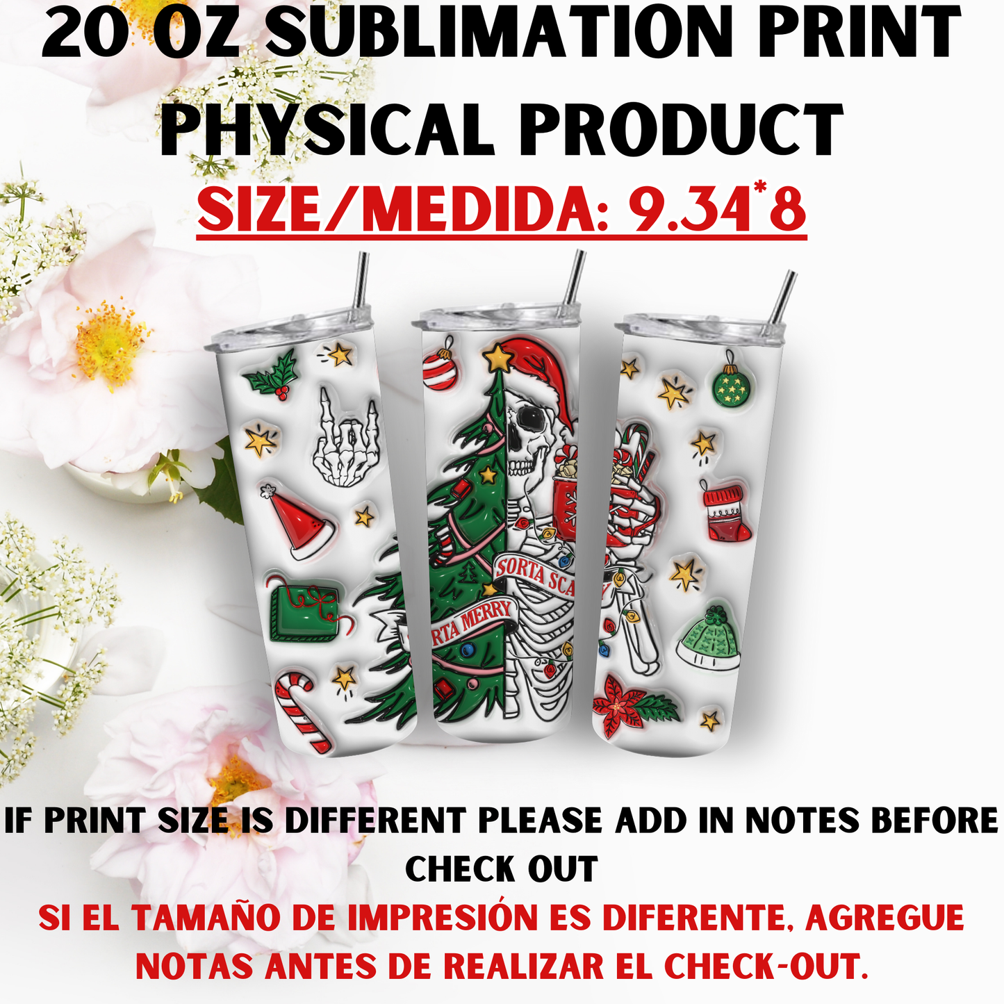 20 oz Sublimation Prints [Christmas Theme]