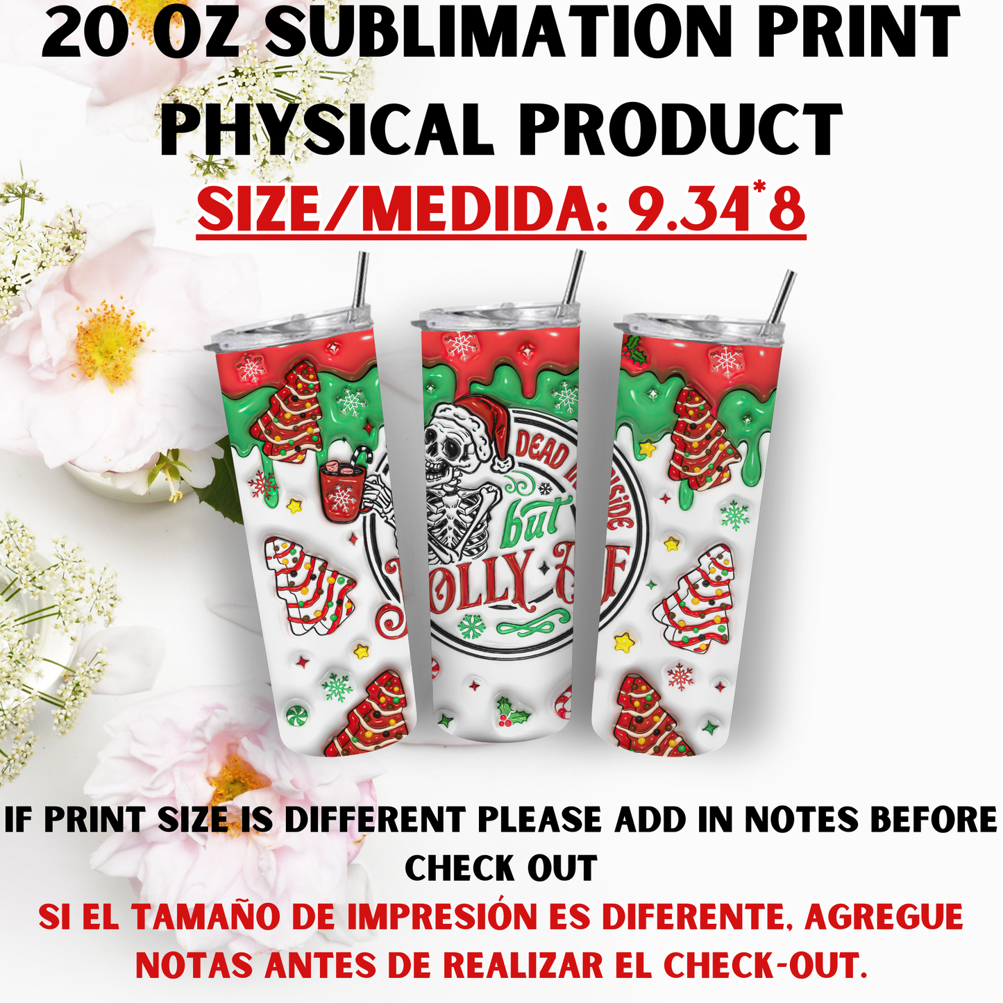 20 oz Sublimation Prints [Christmas Theme]