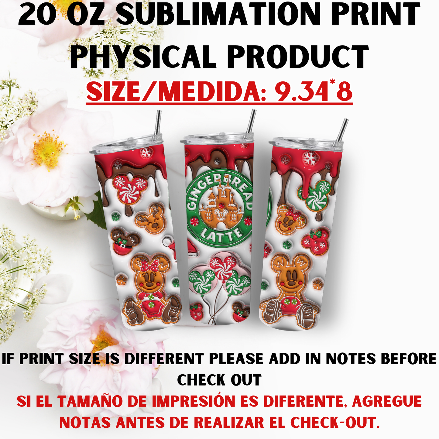 20 oz Sublimation Prints [Christmas Theme]