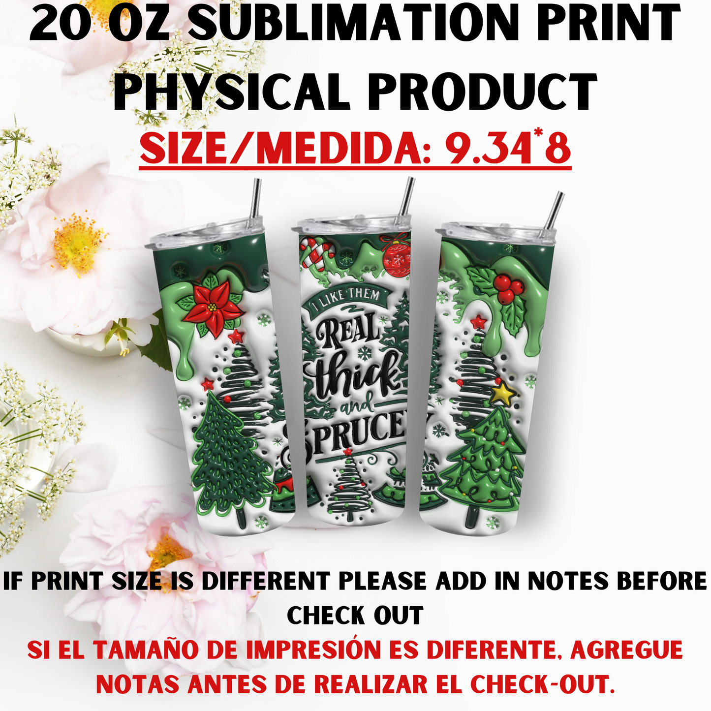 20 oz Sublimation Prints [Christmas Theme]