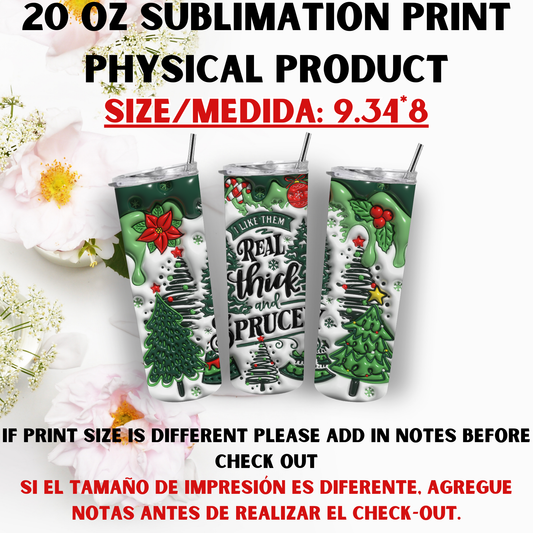 20 oz Sublimation Prints [Christmas Theme]