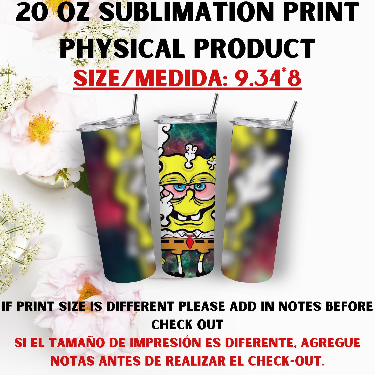20 oz Sublimation Prints MIXED THEME (Physical Product)