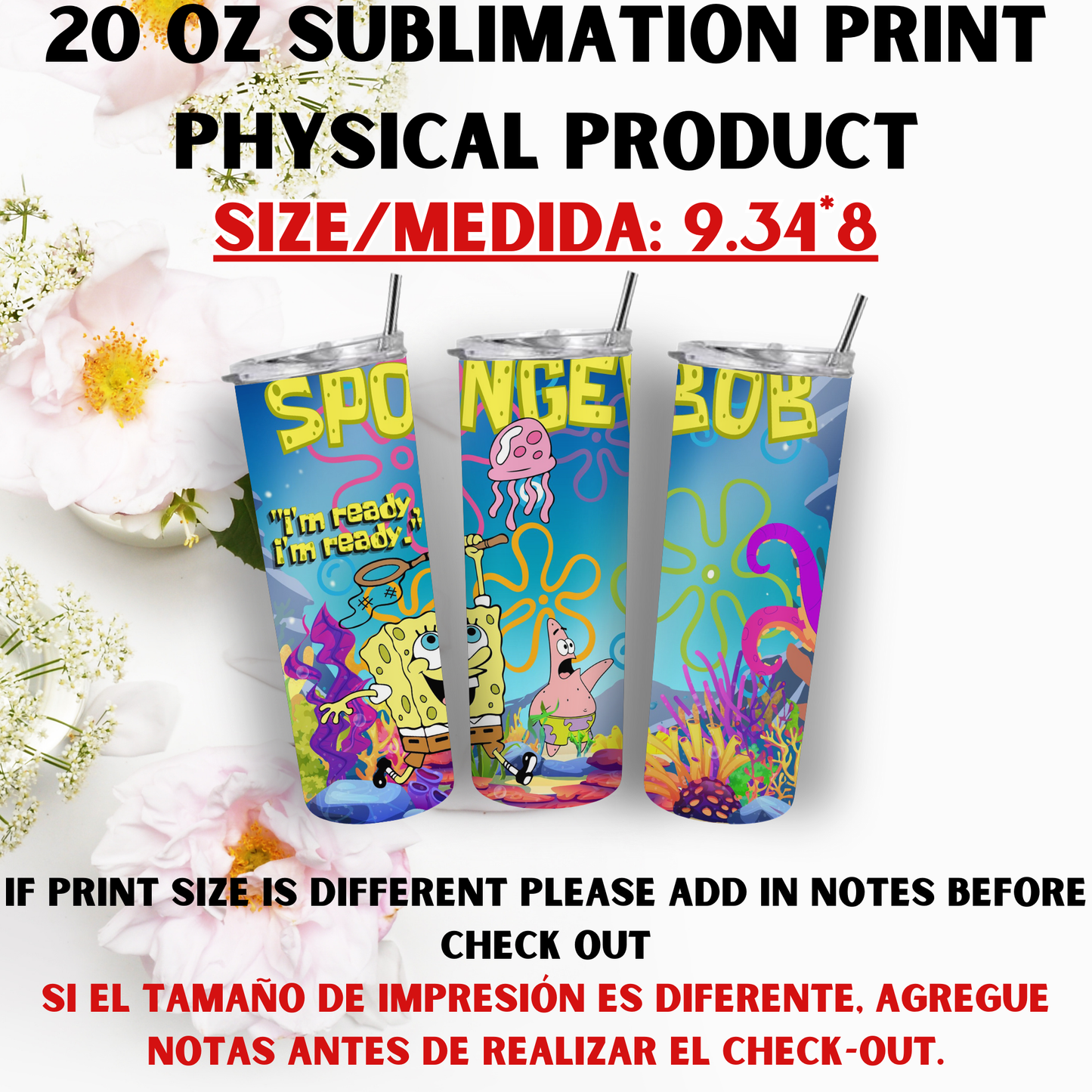 20 oz Sublimation Prints MIXED THEME (Physical Product)