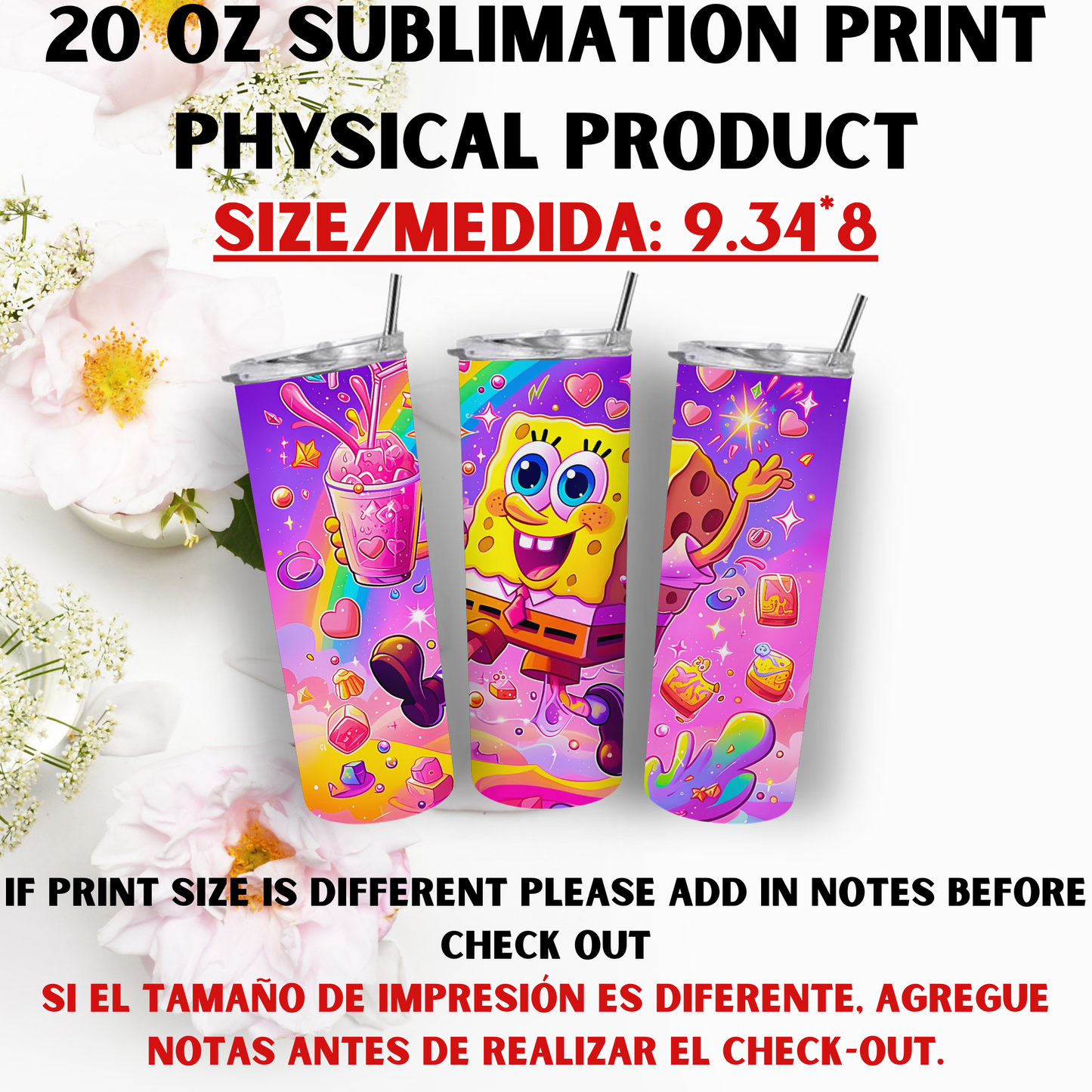 20 oz Sublimation Prints MIXED THEME (Physical Product)