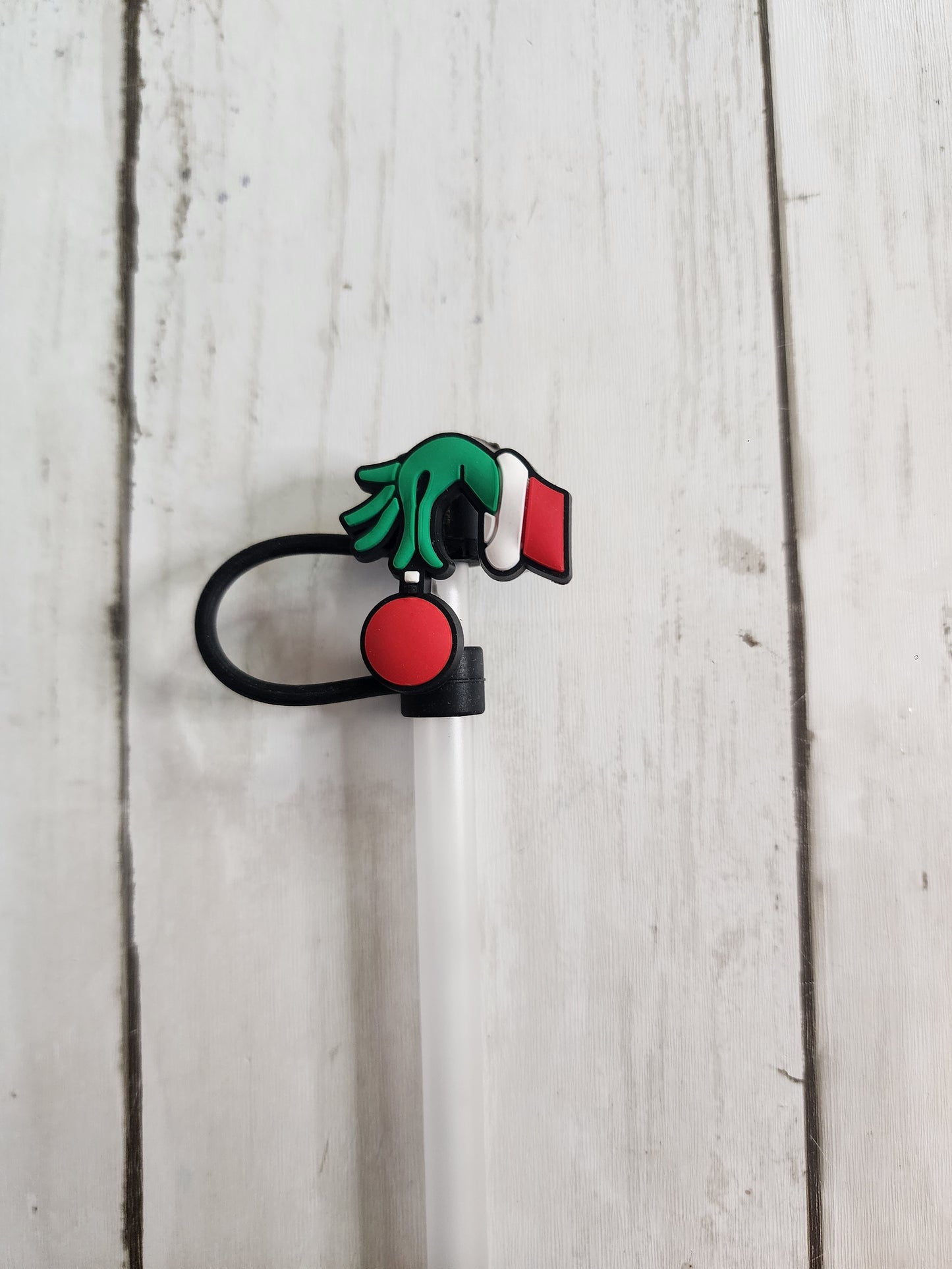 Christmas Grinch Straw Toppera