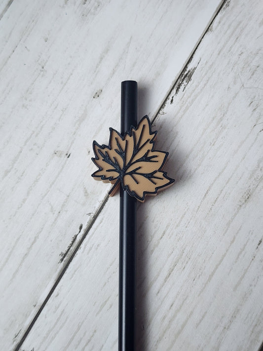 Fall Leaf 3d Straw Topper