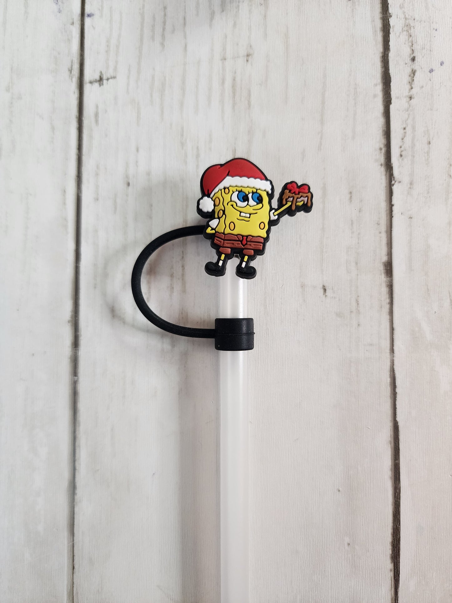 Christmas Spongebob Straw Topper