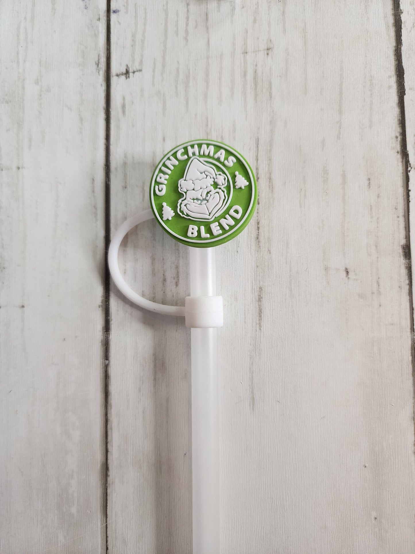 Christmas Grinch Straw Toppera