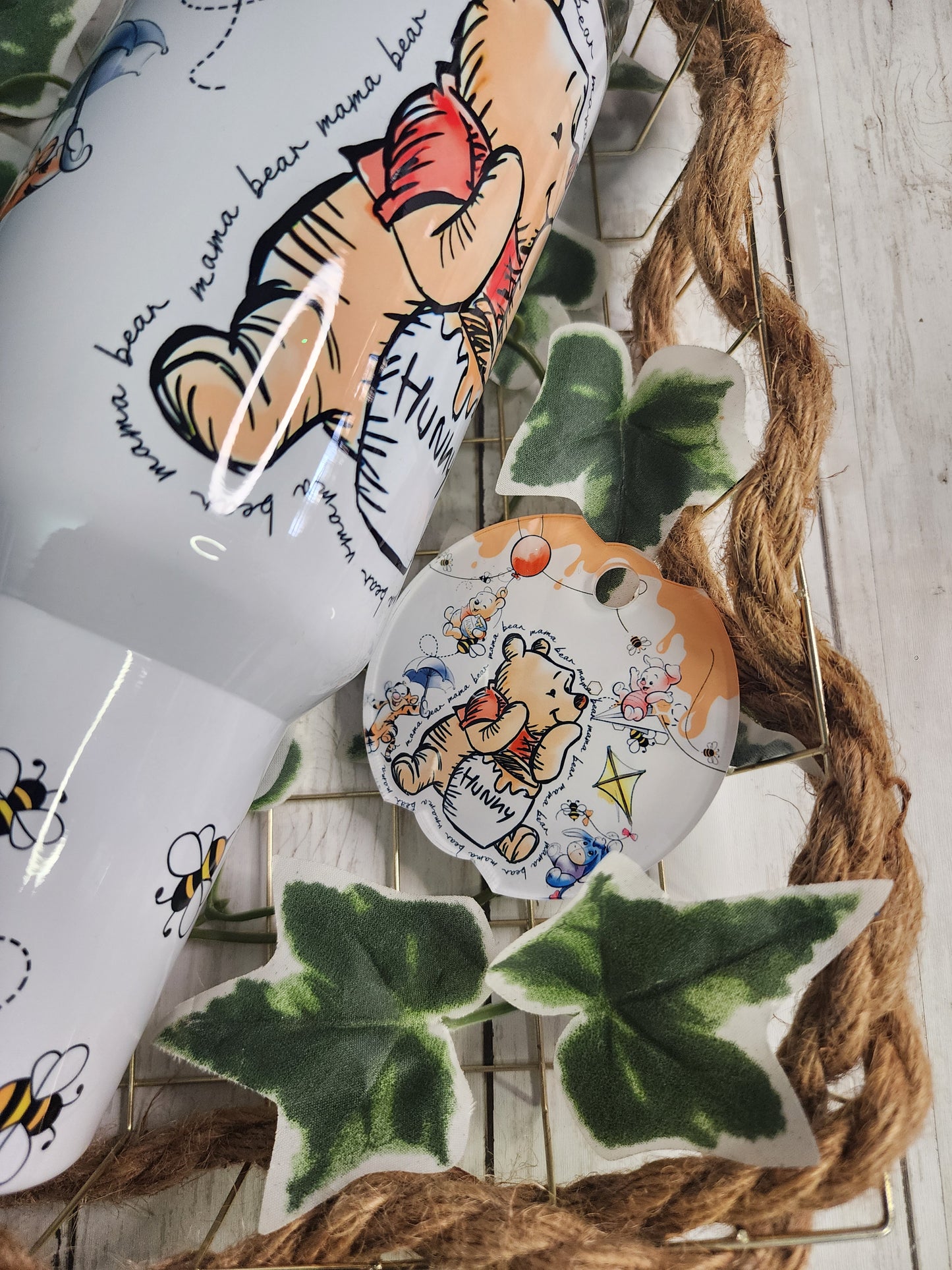 POOH BEAR 40 OZ STAINLESS STEEL TUMBLER
