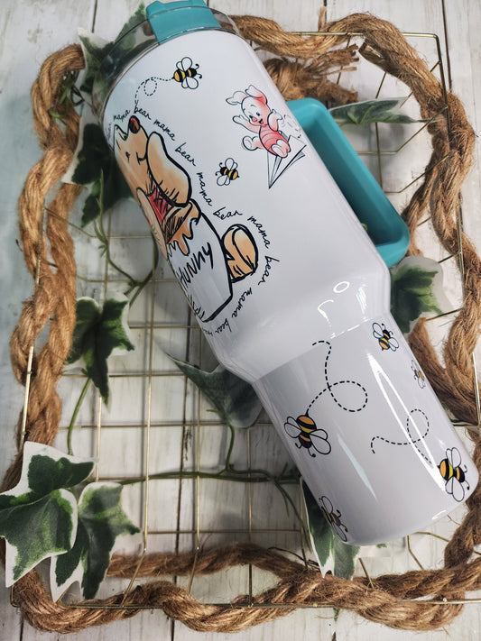 POOH BEAR 40 OZ STAINLESS STEEL TUMBLER