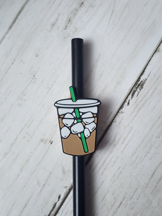 Ice Coffee Latte 3d Straw Topper