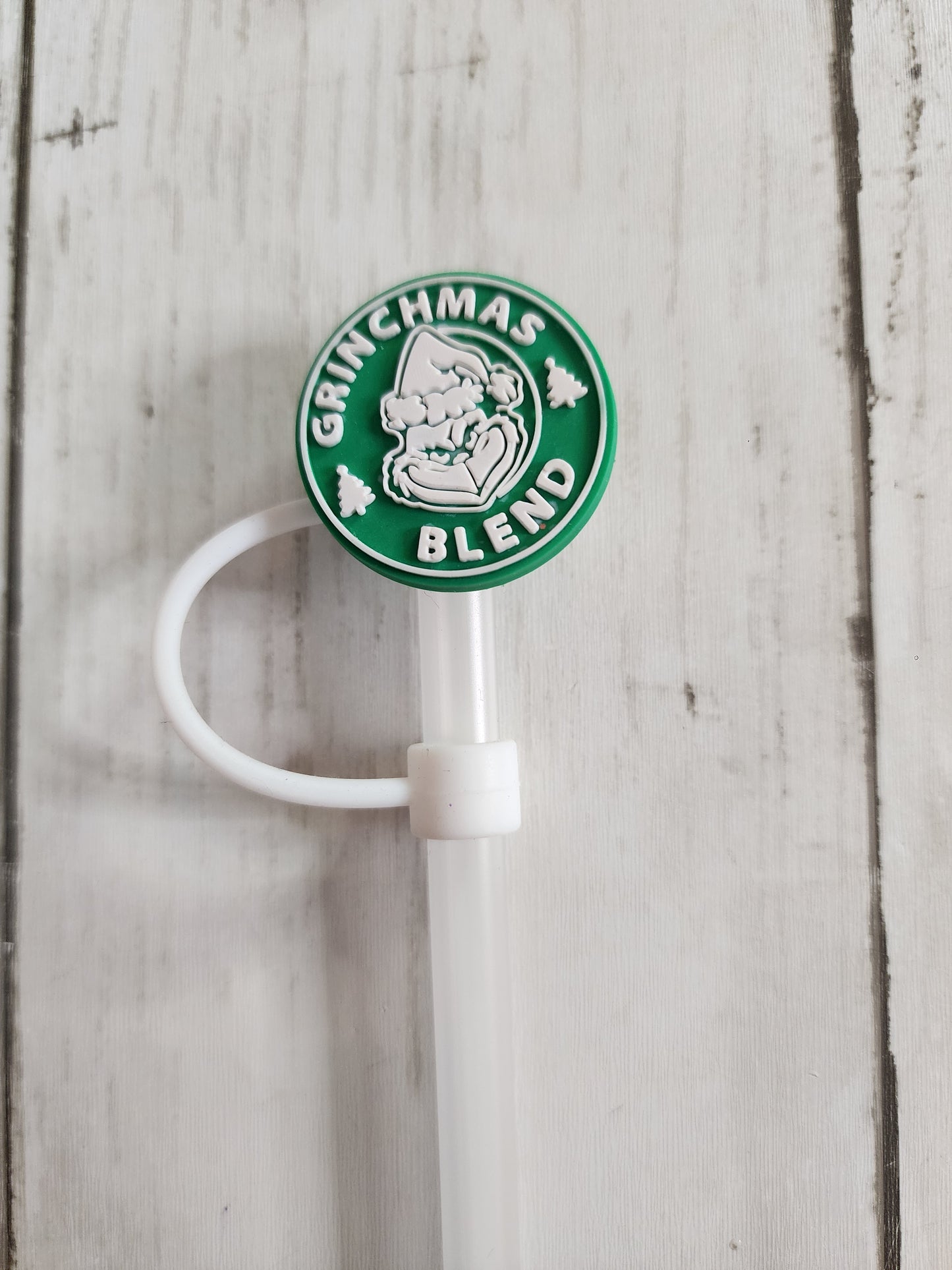 Christmas Grinch Straw Toppera