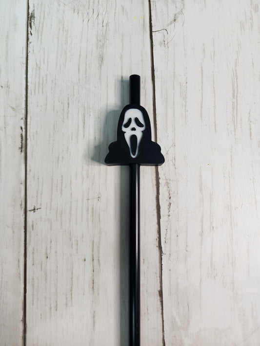 Ghostface 3d Straw Topper