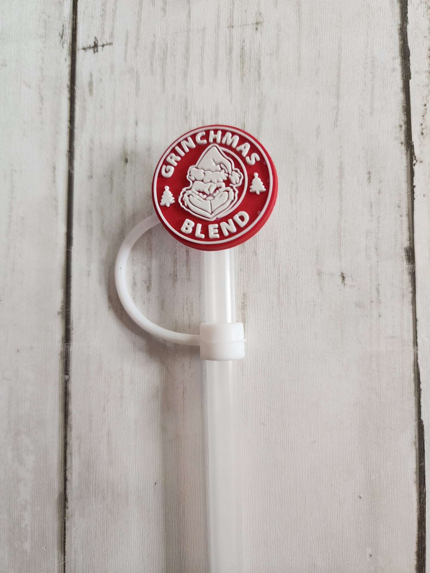 Christmas Grinch Straw Toppera