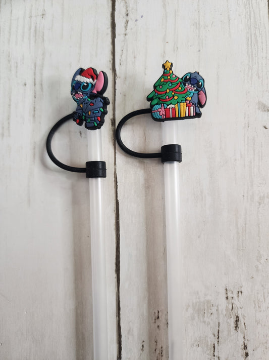 Christmas Stitch Straw Toppers