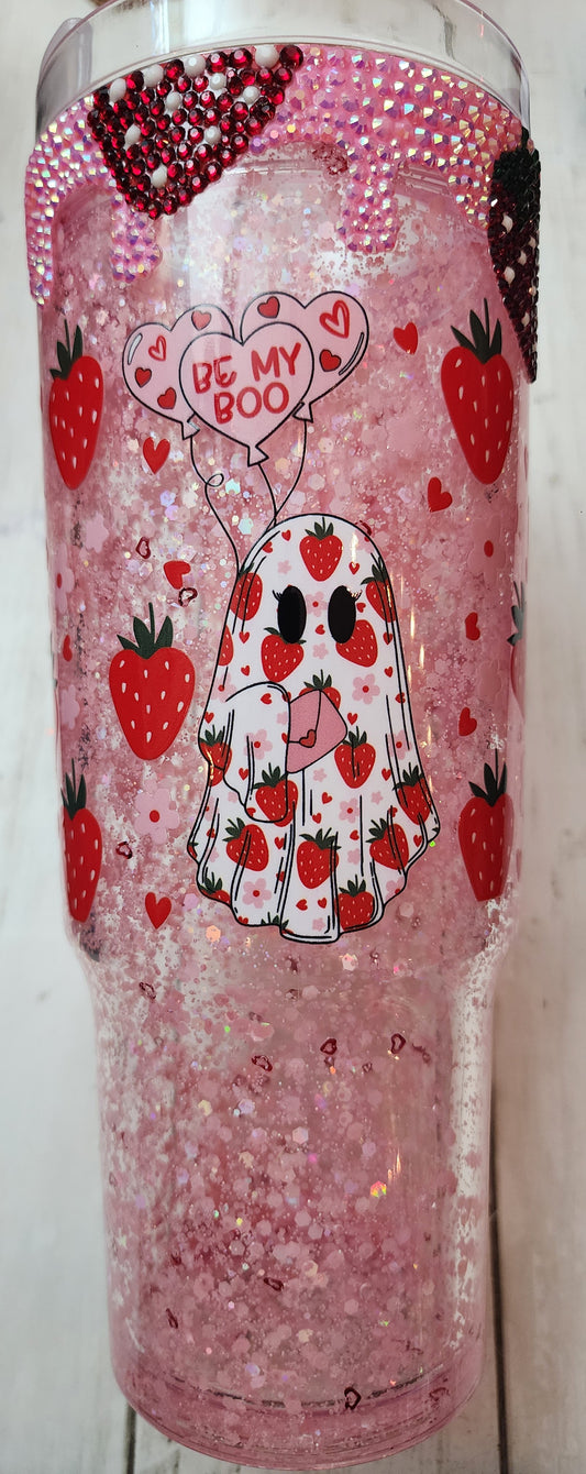 Heart Strawberry Ghost 40 oz Snowglobe