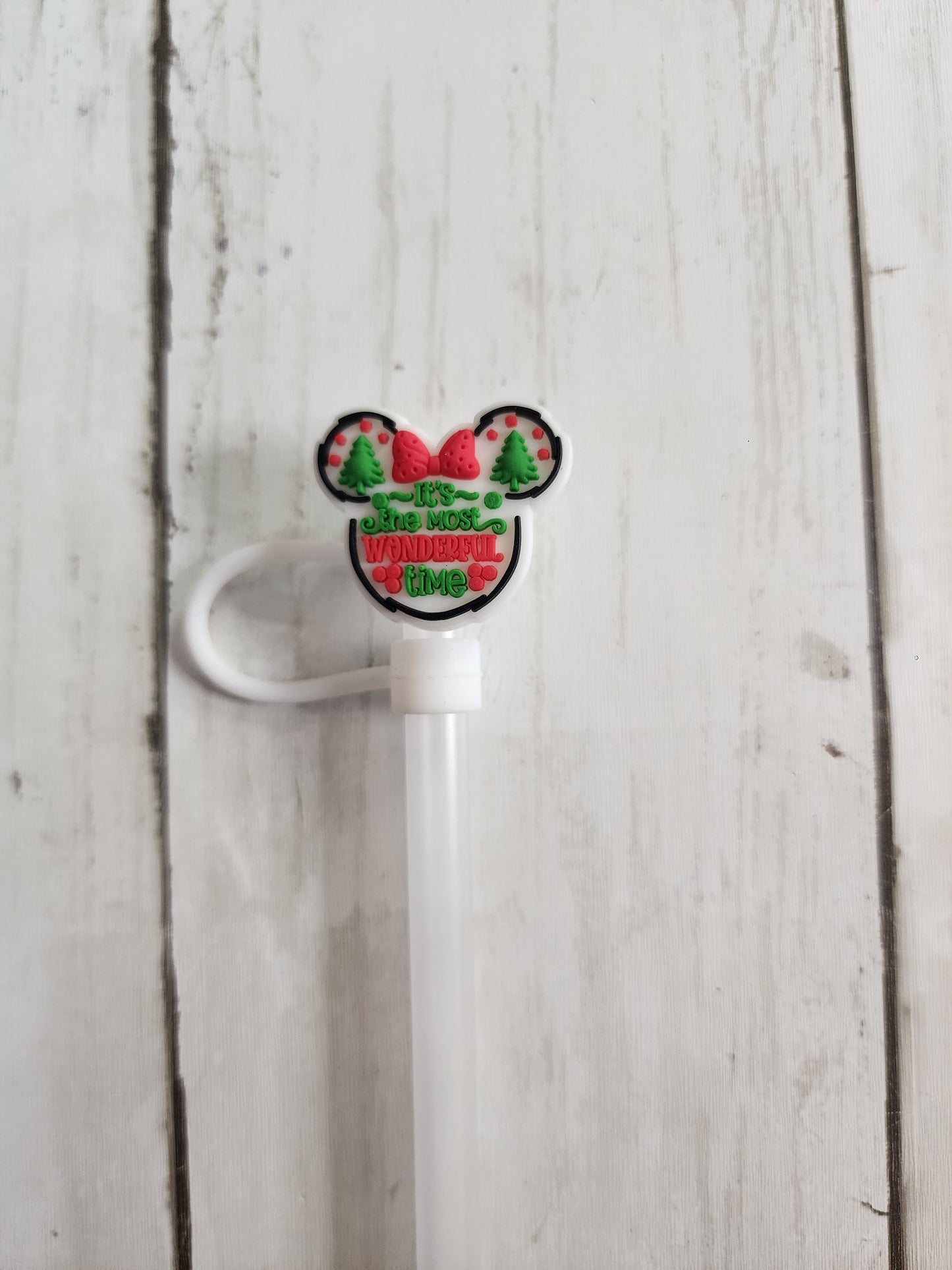 Christmas Mouse Ear Straw Toppers