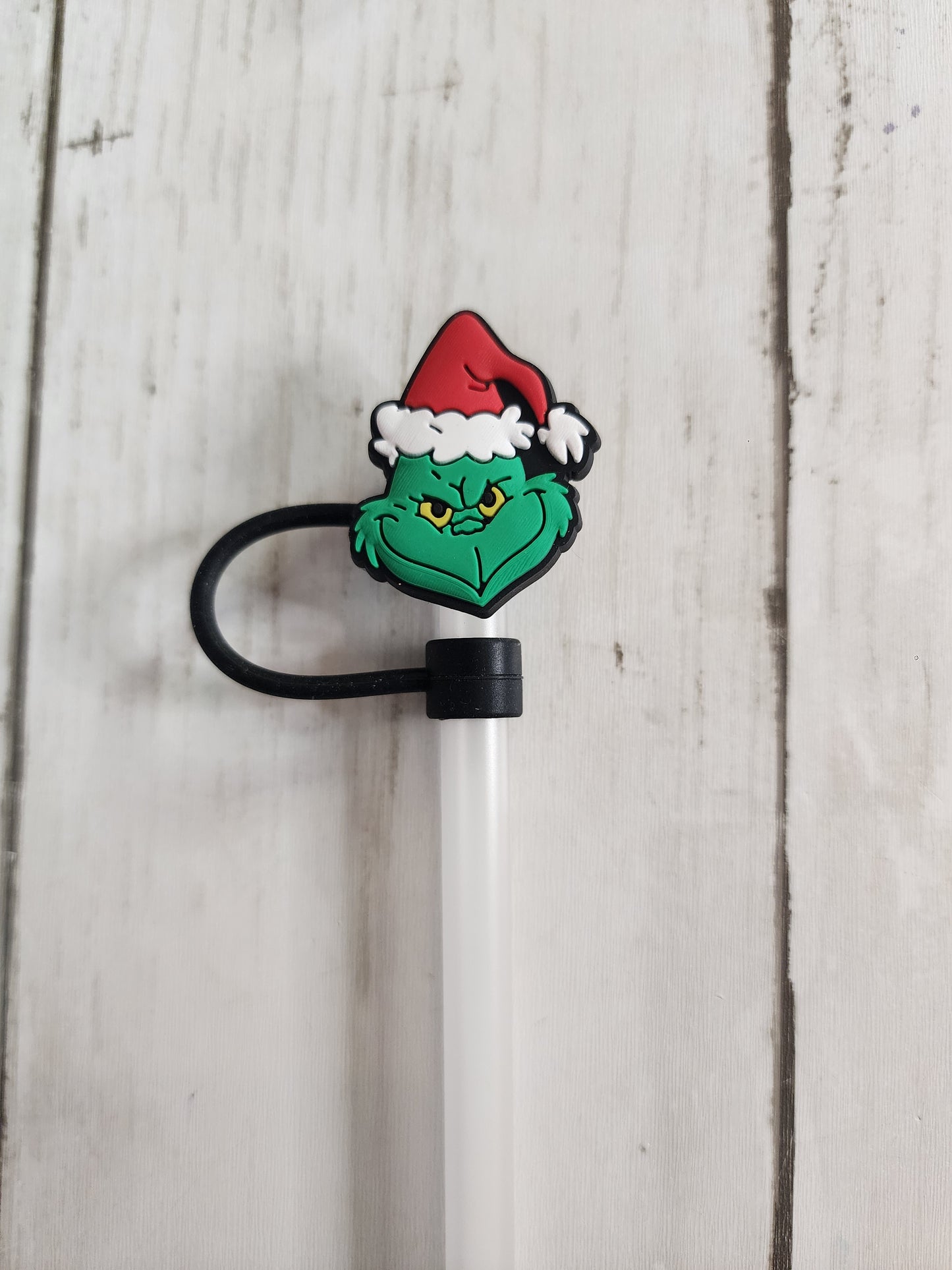 Christmas Grinch Straw Toppera
