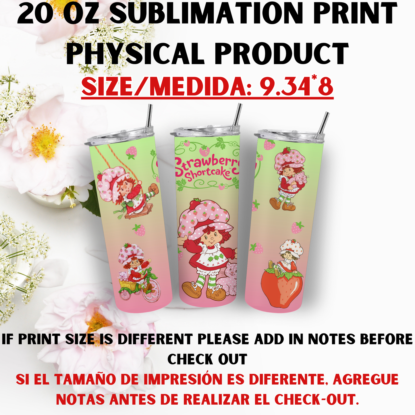 20 oz Sublimation Prints MIXED THEME (Physical Product)