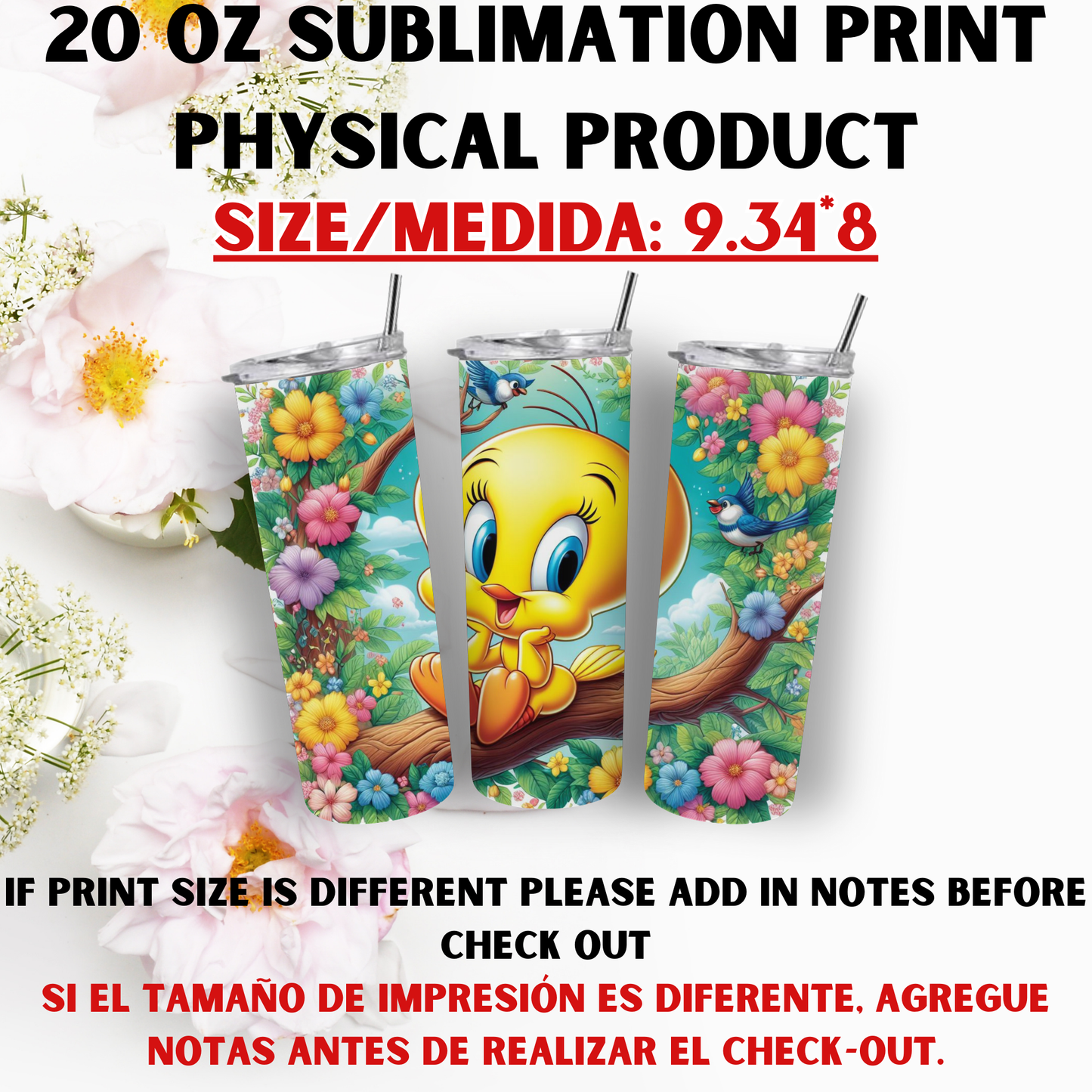 20 oz Sublimation Prints MIXED THEME (Physical Product)